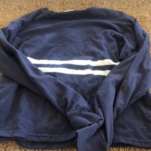 Brandy Melville navy blue stripe long lseeve